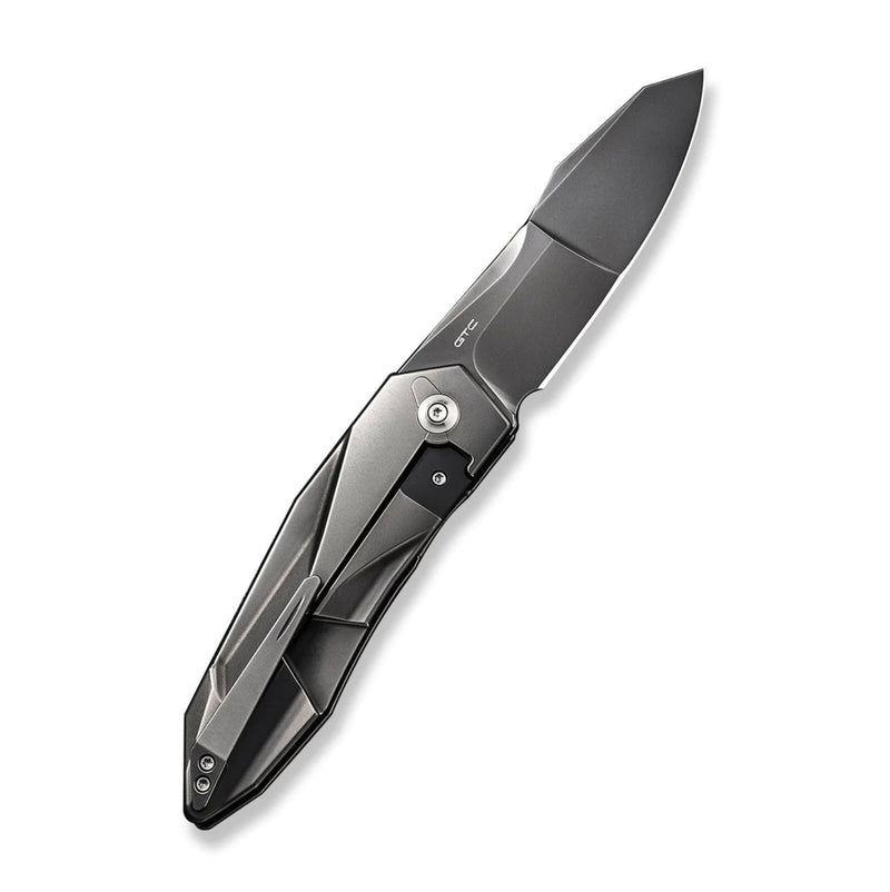 We Knife Solid Flipper Polished Gray Integral Titanium Handle & 20CV WE22028-6