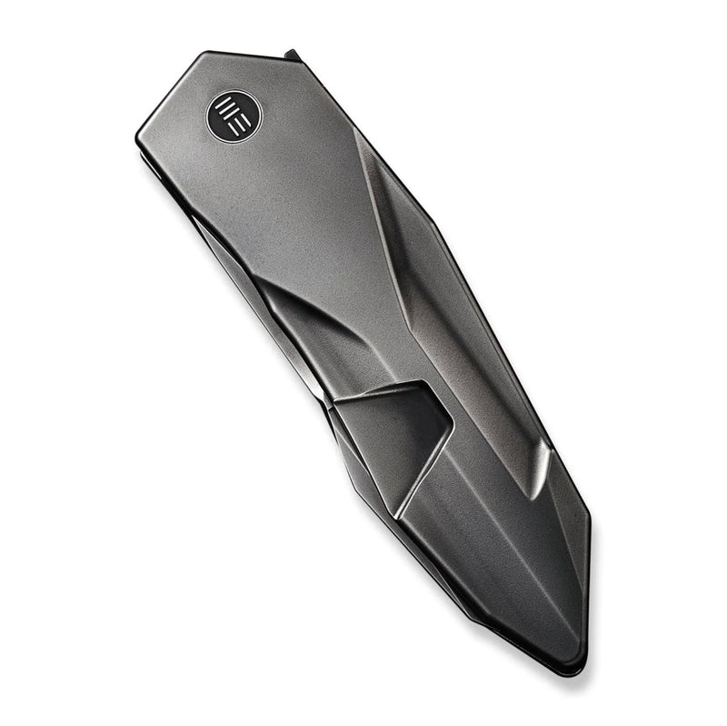 We Knife Solid Flipper Polished Gray Integral Titanium Handle & 20CV WE22028-6