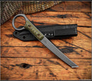 RMJ Tactical Stabby Guy Tungsten CPM-3V & Dirty Olive G-10 w/ Bronze Hardware