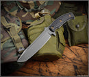 RMJ Tactical Combat Asia Fixed Blade w/ Black G-10 & Kydex Sheath