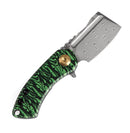Kansept Knives Mini Korvid Jade Watermelon Peel Print G-10 & 1.45" Damascus K3030A12