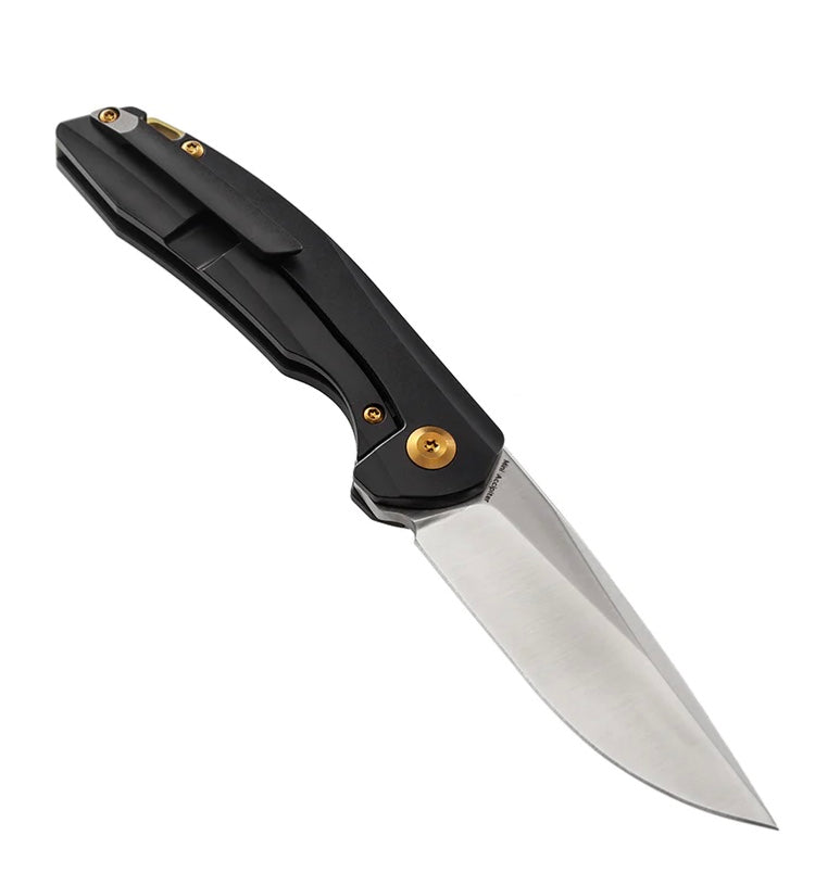 Kansept Knives Mini Accipitier Copper Inlaid Titanium Handle w/ S35VN Front Flipper K2007A3