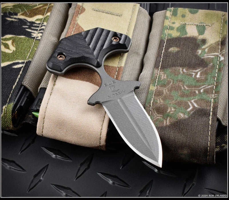 RMJ BUB Back Up Blade Black G-10 & Nitro V Fixed Blade