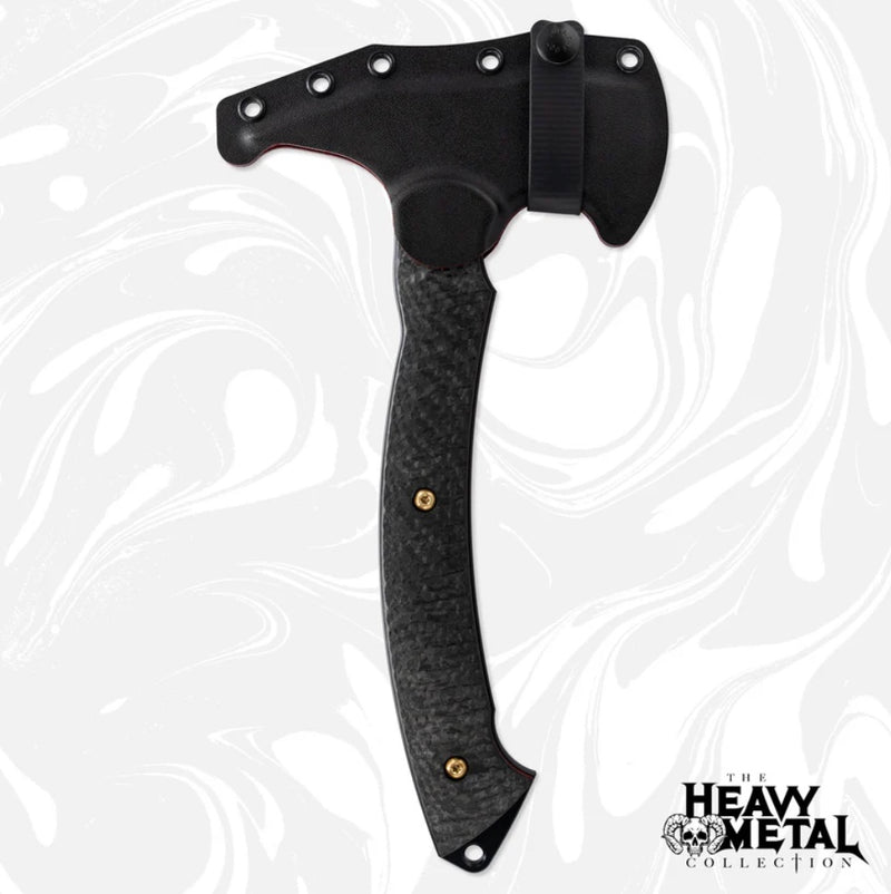 Toor Knives Tomahawk Carbon Fiber w/ Red G-10 & Black D2