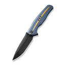 We Knife 601X Blue w/ Golden Groove Handle & Black Stonewashed 20CV WE01J-3