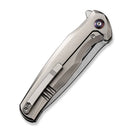 We Knife 601X Polished Bead Blasted w/ Satin Groove Handle & Hand Polished Satin 20CV WE01J-4