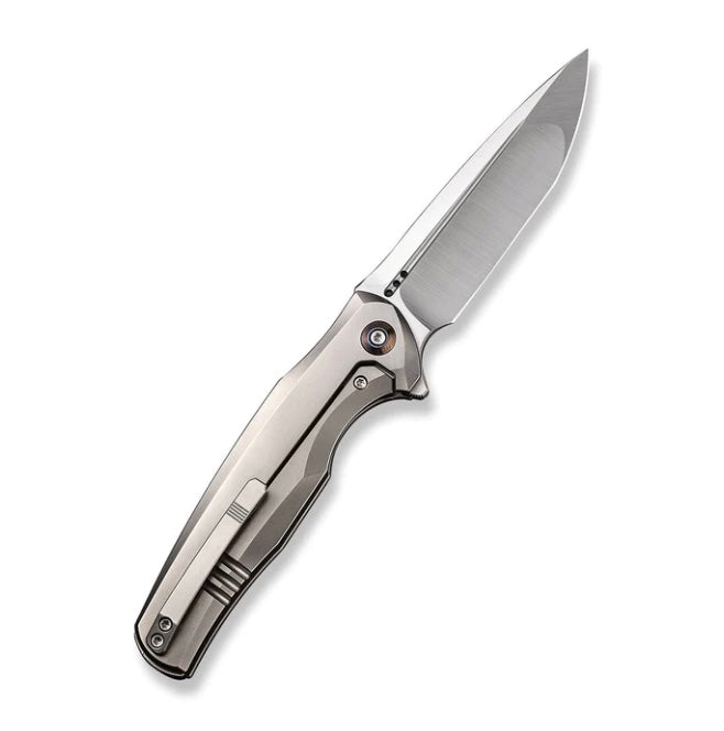 We Knife 601X Polished Bead Blasted w/ Satin Groove Handle & Hand Polished Satin 20CV WE01J-4