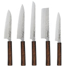 Demko 5 Piece Kitchen Knife Set w/ Japanese Red Oak Handles & VG10 San Mai