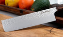 Demko Nakiri Kitchen Knife w/ Japanese Red Oak Handle & VG10 San Mai