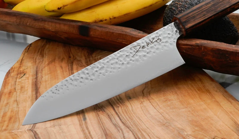 Demko Santoku Kitchen Knife w/ Japanese Red Oak Handle & VG10 San Mai