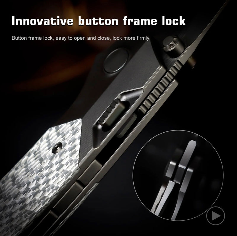 Remette RT Meteor Titanium Handles w/ Silver Carbon Fiber Inlays & DLC