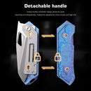 Remette RT Woodpecker w/ Blue Crystallized Titanium Handles & M390 RTWP-IB