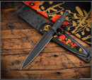 RMJ Tactical Lady Death Poppies of War Black G-10 & Black CPM-3V Fixed Blade