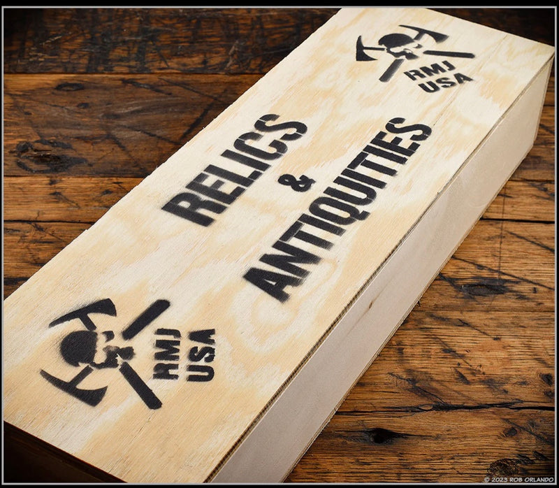 RMJ Tactical Lady Death Woodland Camo Dirty Olive G-10 & Black CPM-3V Fixed Blade