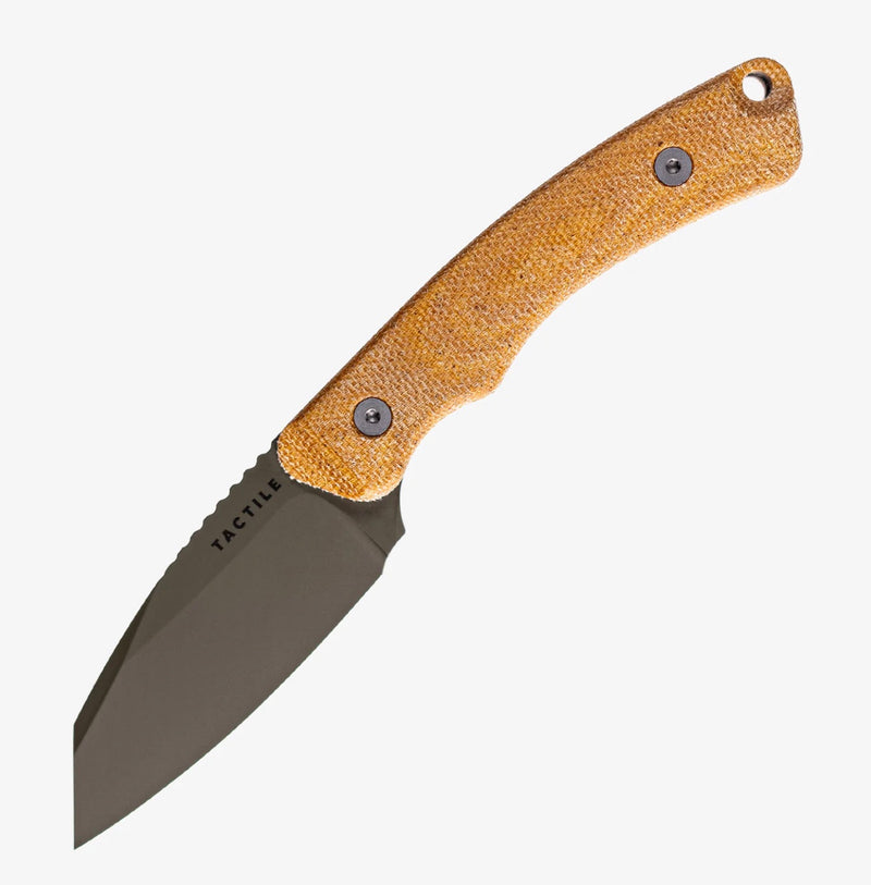 Tactile Knife Redhawk Fixed Blade w/ Green Cerakote MagnaCut & Brown Micarta Handles
