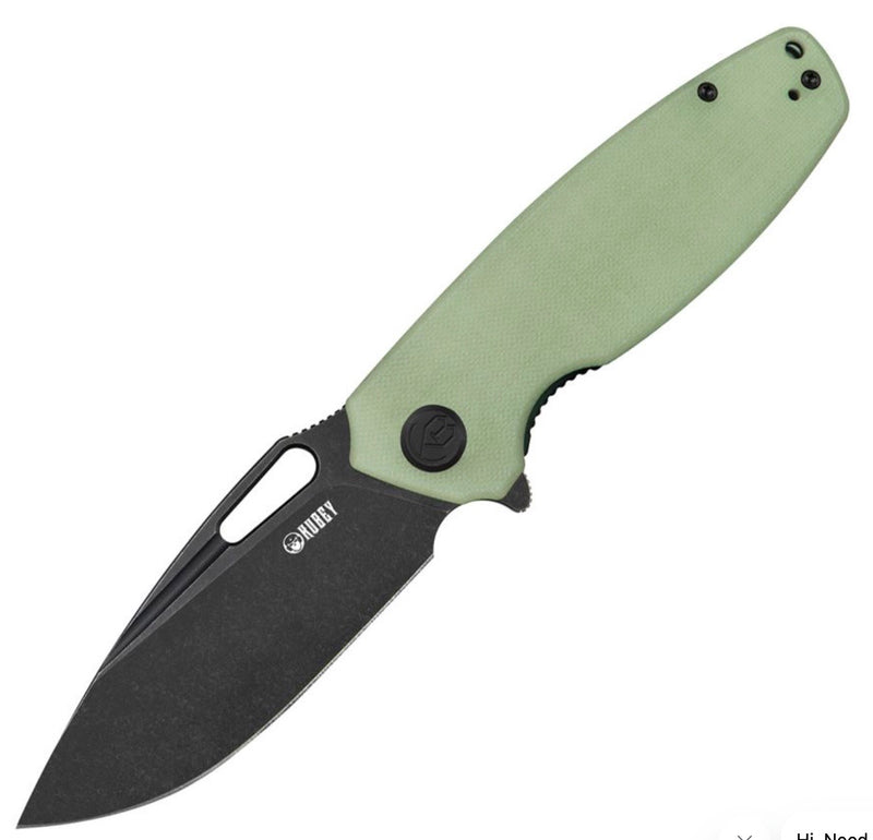 Kubey Tityus Jade G-10 Handles & Black D2 KU322E