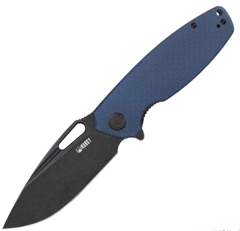 Kubey Tityus Blue G-10 Handles & Black D2 KU322F