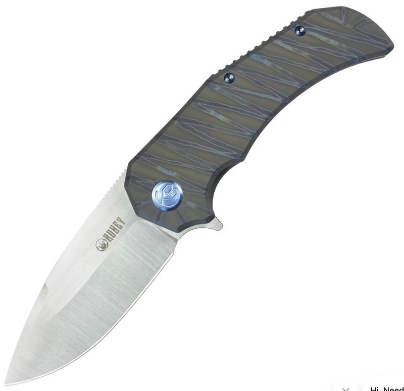 Kubey Bravo One Flame Titanium Handle & M390 Blade KB367B