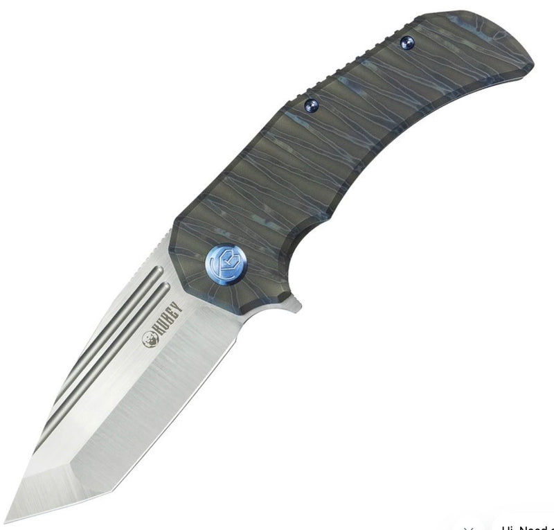 Kubey Bravo One Flame Titanium Handle & M390 Blade KB366B