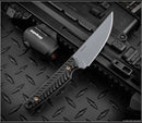 RMJ Tactical Unmei Black G-10 & Platinum Gray Nitro-V Fixed Blade