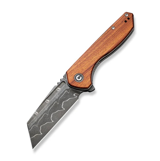 Civivi ExOne Flipper Guibourtia Wood & Damascus C23036-DS1