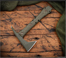 RMJ Dvalinn Tomahawk OD Green Cerakote w/ Dirty Olive G-10 Handles