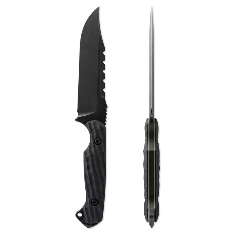 Toor Knives Crewman Bomber Black G-10 Handles w/ Cruwear Fixed Blade