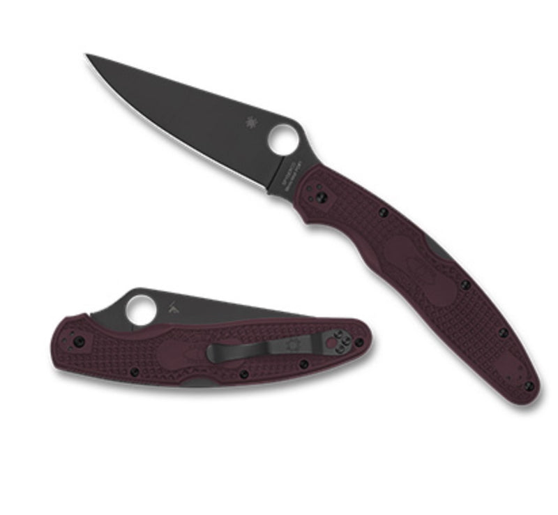 Spyderco Police 4 Burgundy FRN & Micro Melt PD