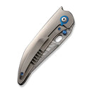 We Knife Attor Polished Bead Blasted Titanium Integral Handle w/ Timascus Inlays & Damasteel WE23037-DS1