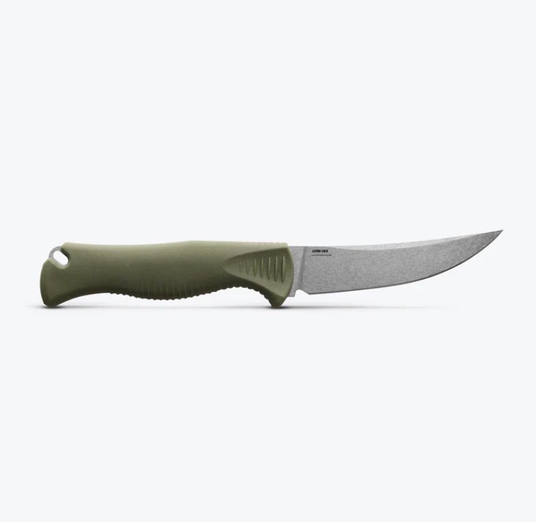 Benchmade Meatcrafter Dark Olive Santoprene Handles w/ 4" CPM154 Fixed Blade 15505