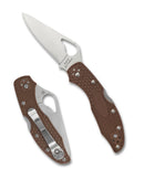 Discontinued Spyderco BYRD Meadowlark 2 Lightweight Brown FRN & 8Cr13MoV BY04PBN2