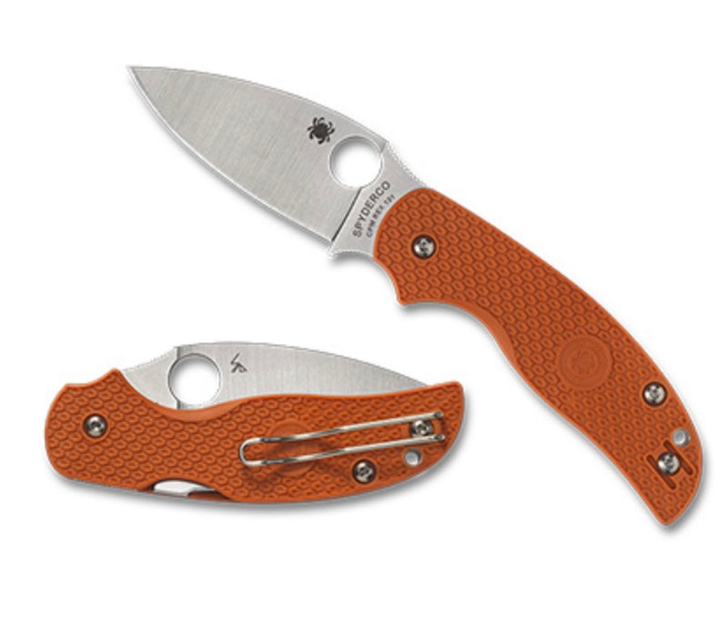 Spyderco Sage 5 Lightweight Burnt Orange FRN Scales w/ Rex-121 C123BORP