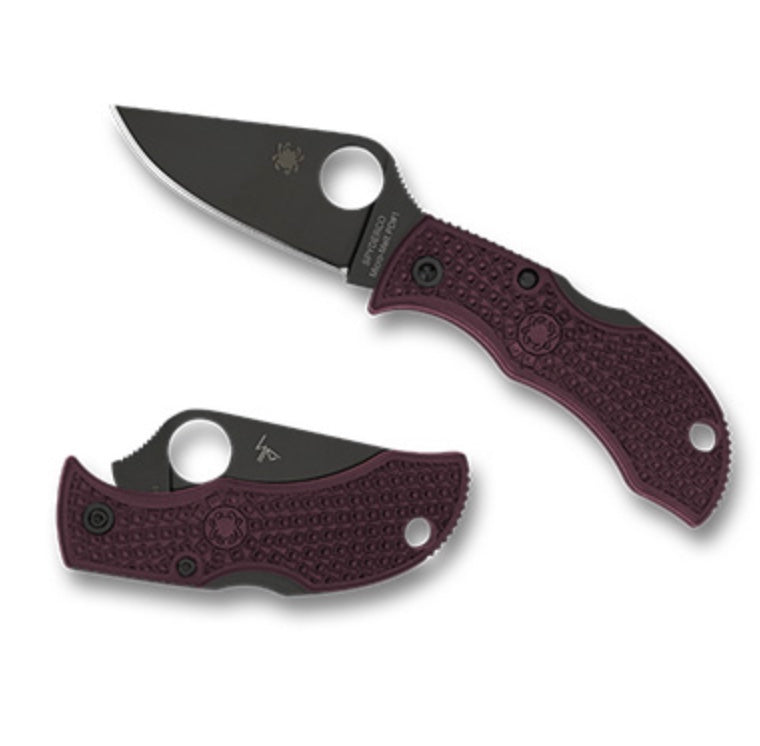 Spyderco Manbug Burgundy FRN w/ Micro-Melt PD1 Sprint Run MBBGBKP