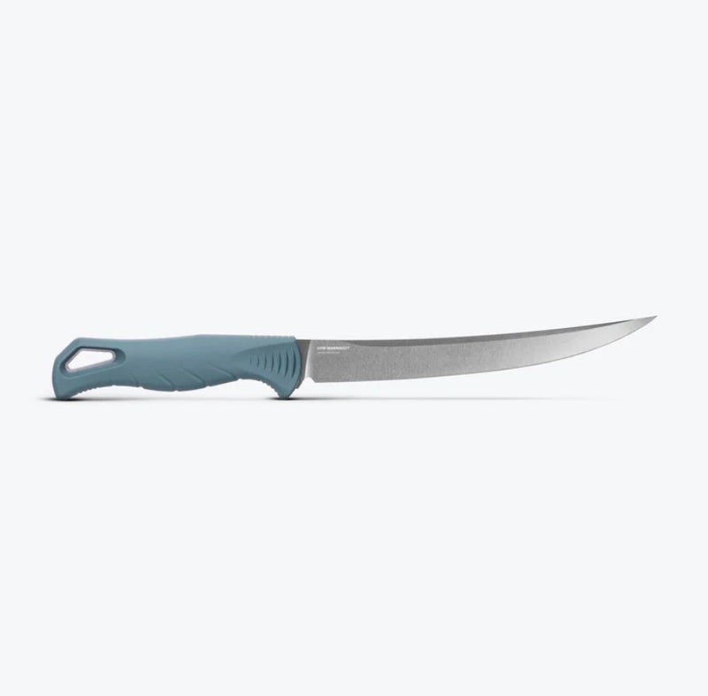 Benchmade Fishcrafter Depth Blue Santoprene Handles w/ 7" Trailing Point MagnaCut 18010