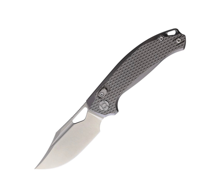 Kunwu Knives Django Textured Titanium Handles & Satin Elmax 707-T1A