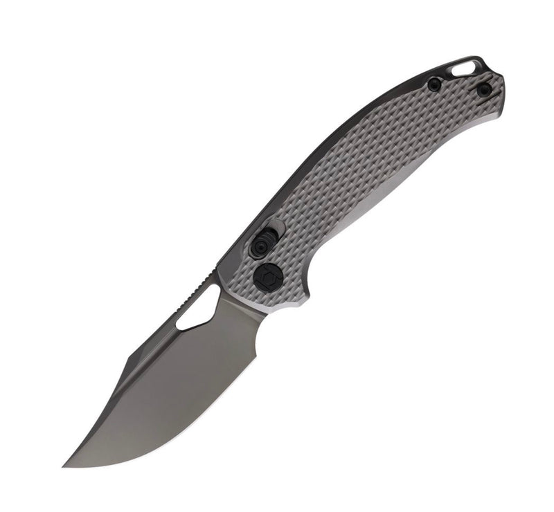 Kunwu Knives Django Textured Titanium Handles & DLC Elmax 707-T3