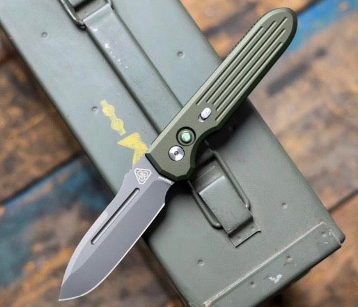 Pro-Tech PDW Invictus Green Aluminum Handles & DLC MagnaCut 1805-GREEN