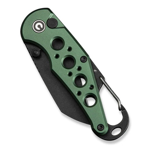 Civivi Pragma Green Aluminum Handles w/ SS Carabiner/Bottle Opener & Black Nitro-V C23062B-3