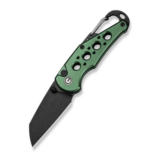 Civivi Pragma Green Aluminum Handles w/ SS Carabiner/Bottle Opener & Black Nitro-V C23062B-3