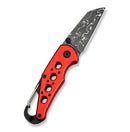 Civivi Pragma Red Aluminum Handles w/ SS Carabiner/Bottle Opener & Damascus C23062B-DS1