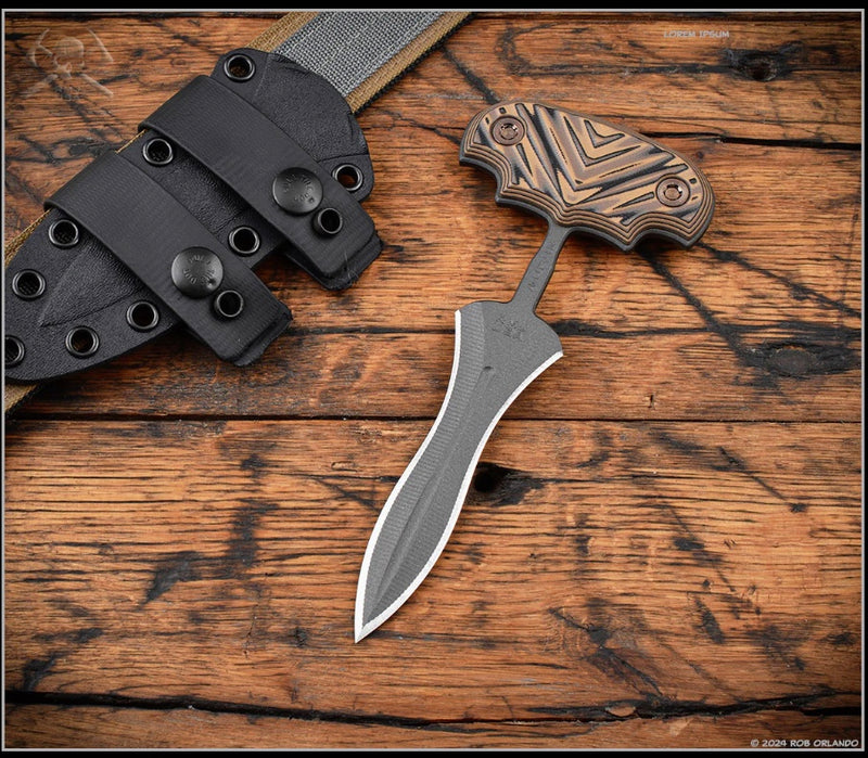 RMJ Tactical Reaver Fixed Blade w/ Hyena Brown G-10 & Nitro V