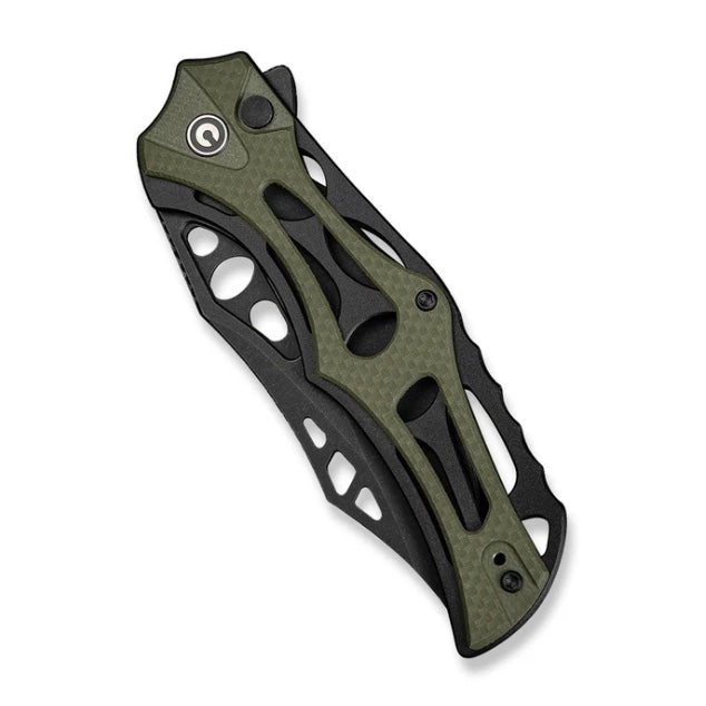 Civivi Biophase Button Lock Aluminum/OD Green G10 Handles w/ Nitro-V C23083C-2