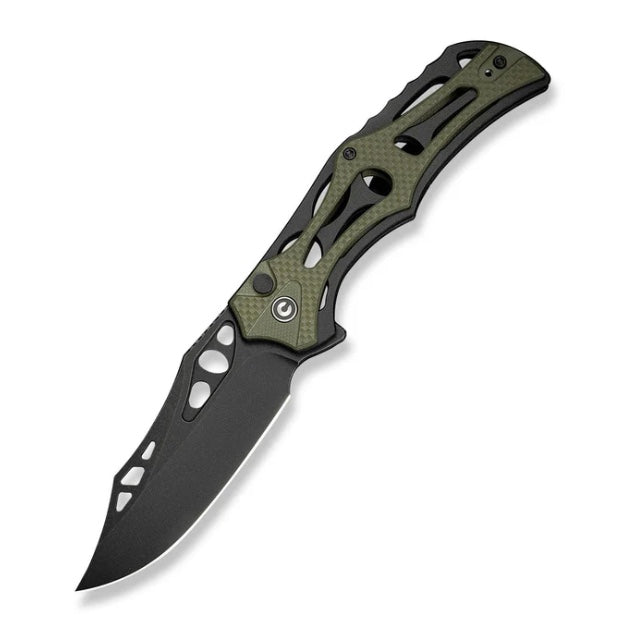 Civivi Biophase Button Lock Aluminum/OD Green G10 Handles w/ Nitro-V C23083C-2