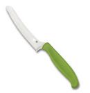 Discontinued Spyderco Z-Cut Kitchen Knife w/ FRN & Serrated Blunt Tip CTS-BD1N K13S