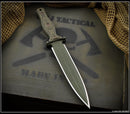 RMJ Tactical Kilroy Fixed Blade w/ Dirty Olive G-10 & OD Green Cerakote M390
