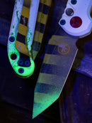 Microtech Knives LUDT Gen III Smooth Handle Ghost Busters Caution Tape Tanto NCB Exclusive Signature Series 1136S-1GBS-XGB One Per Household