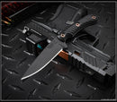 RMJ Tactical Sparrow Blackout Fixed Blade Black G-10 & Graphite Black MagnaCut