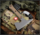 RMJ Mini Jenny Spike Tomahawk w/ Hyena Brown G-10 Handles