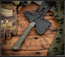 RMJ Mini Jenny Spike Tomahawk w/ Dirty Olive G-10 Handles
