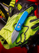 Pro-Tech Runt 5 w/ Blue Handle & Stonewash MagnaCut R5301-Blue